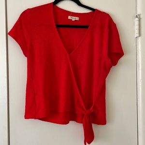 Madewell red top